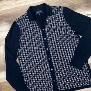 Bonobos Cardigan Sweater Mens Small Heritage Cotton Cashmere Knit Black Small